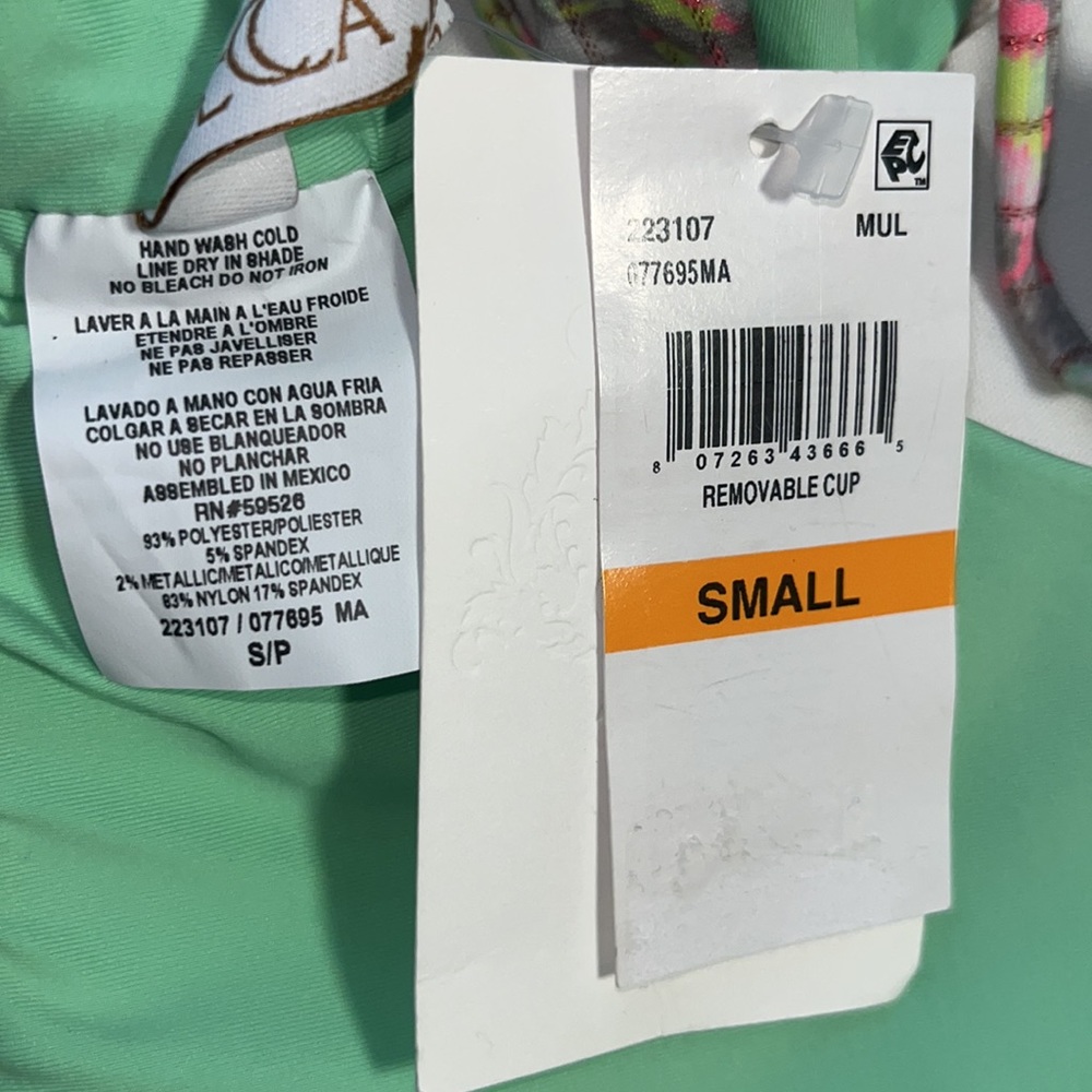 BECCA Multicolor Bikini Top Small - Picture 8 of 10